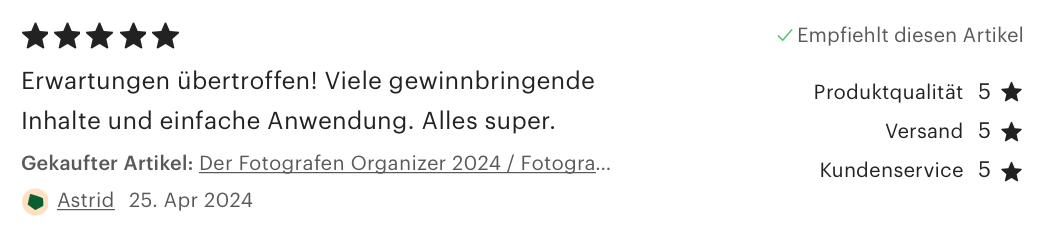 Fotografen Planer Organizer Produktivität Struktur Übersicht Professionell Effizienz Einfach